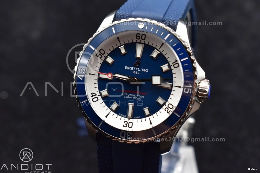 Dial SS Strap Edition SuperOcean Automatic BLSF Blue on Blue 42 A2824 Rubber Best 1:1 0420